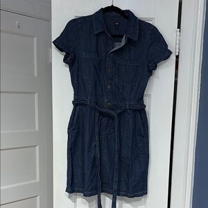 Denim Short-Sleeve Dress